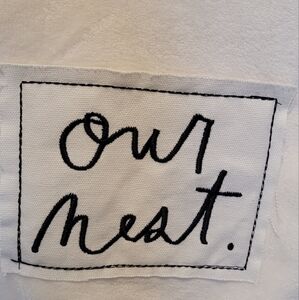 Rae Dunn "Our Nest" Plush Patch Throw Blanket NEW